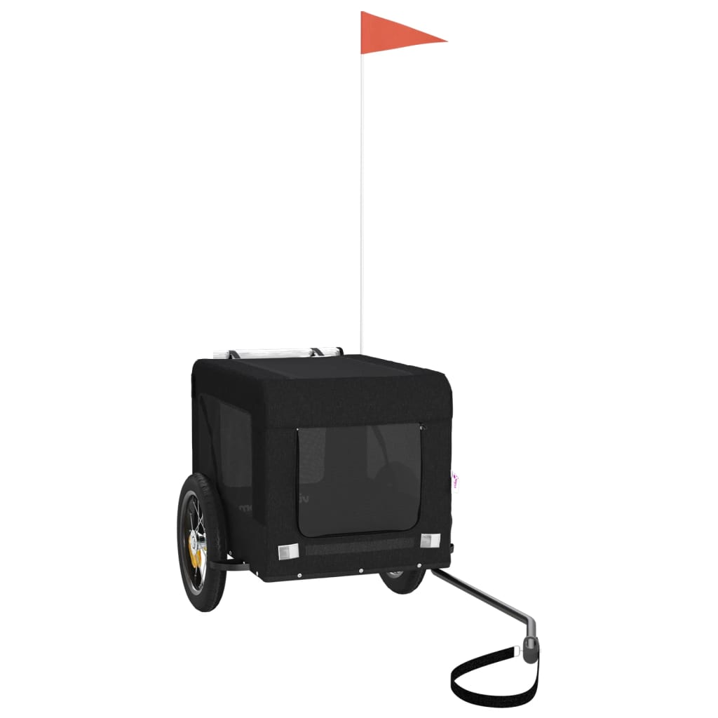 Bicycle Trailer for Dogs Black Oxford Fabric & Iron