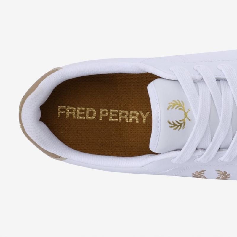 Fred Perry Мужские Белые Кожаные Кроссовки Sfpm2416311 U67