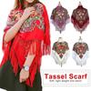 Fashion New Retro Scarf Fringed Print Shawl Lady Floral Shawl Cape