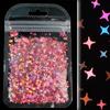 Holographic Four-Pointed Star Nail Sequins Laser Silver Gold Flakes DIY Manicure Design Nail Art Decorations Accessories