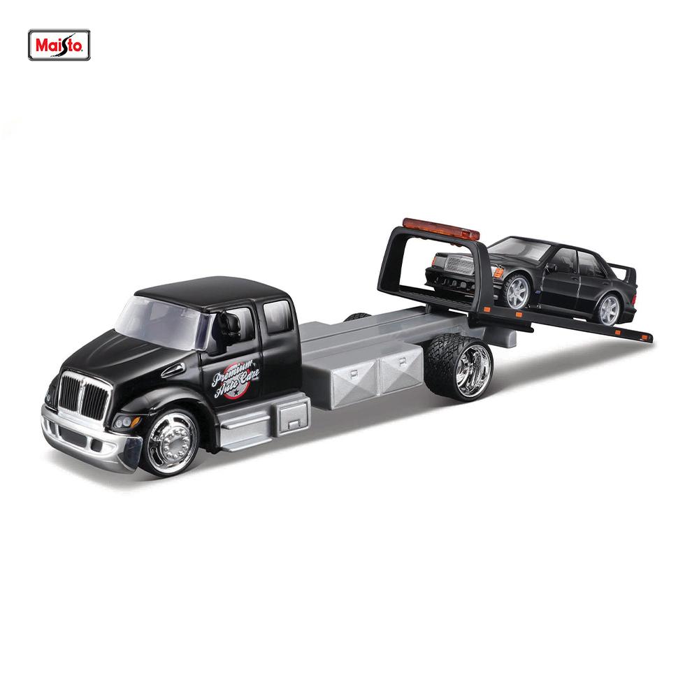 AAAOO1 Maisto 1:64 FLATBED/1988 BMW M3 E30 1965 FORD MUSTANG elite transport Die-casting car model collection gift toy