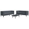 VidaXL Chesterfield Sofa Set and 2 Pcs Dark Grey Bolsters, Sofa, Sofa Seat, Reclining Sofa, Sofa 3209292