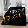 3D Плед с ретро-принтом грузовика DAF Плед для пикника Теплые фланелевые пледы Мягкий и удобный плед Постельное белье Подарок на день рождения