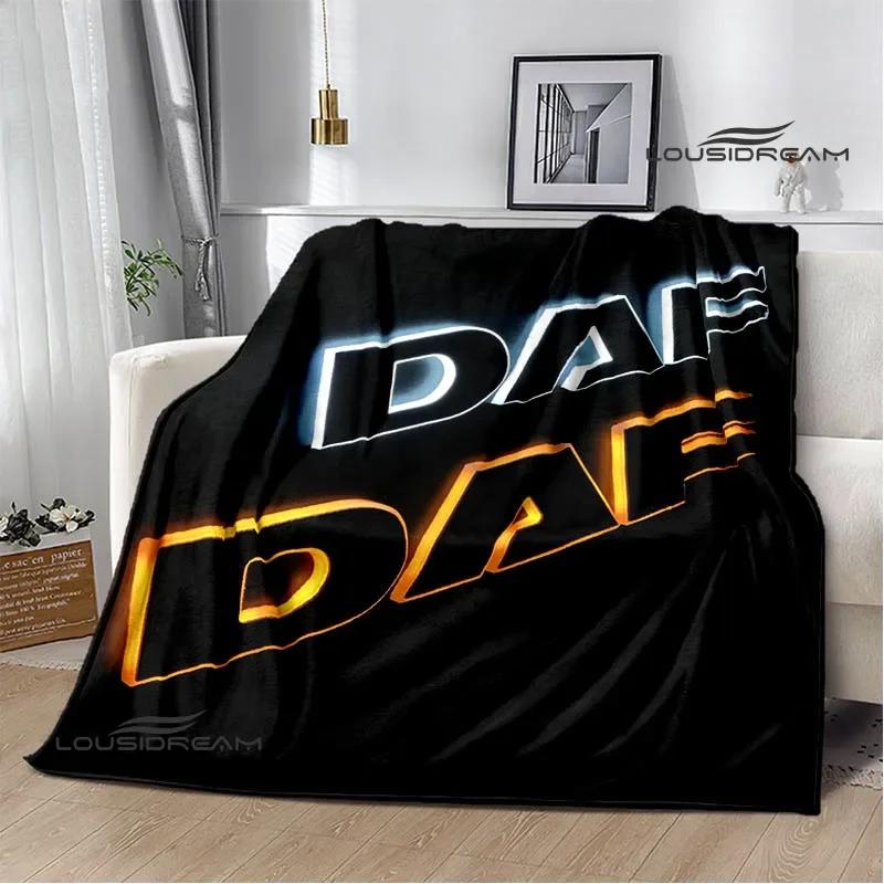 3D Плед с ретро-принтом грузовика DAF Плед для пикника Теплые фланелевые пледы Мягкий и удобный плед Постельное белье Подарок на день рождения