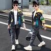 Children's Denim Suit Boys Korean Version of The Spring and Autumn Boys Jacket + Jeans Suit 12 Years Old