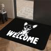 1pc Black and White Chihuahua Welcome Doormat, Flannel Material, Plush Pile, Sponge Thickness 1.02 Cm, Suitable for Entryway, Living Room, Bedroom Ind