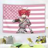 Касане Тето Розовый Американский Флаг Настенная Ткань Украшение Комнаты в Общежитии Баннер Обои Гобелен Эстетическое Украшение
