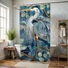Blue Heron William Morris Style Shower Curtain - Coastal Bathroom Decor & Bath Accessories