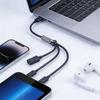 USB C 1 Штекер на 3 Разъема Разветвитель Передача Данных Зарядка Поворот на 180 Градусов Удлинитель Разветвитель Кабель для Смартфона