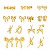Elegant Bowknot Earrings, 18K Gold Plated Stainless Steel, Waterproof Tarnish Free Zirconia Bow Knot Stud Jewelry Gift for Women