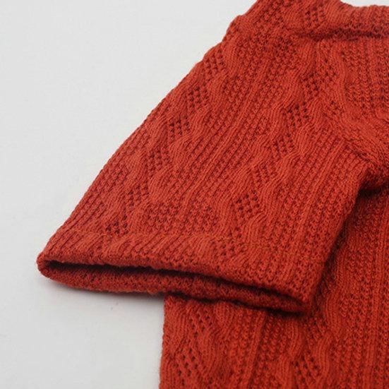 Стильная мягкая однотонная трикотажная одежда для собак щенков, зимняя двуногая одежда для дома