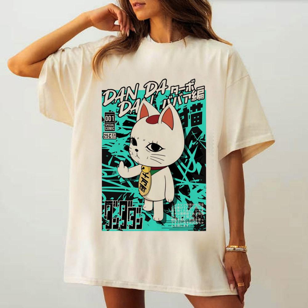 Dandadan tshirt Women Retro Breathable Gothic anime Y2k tshirt Pop Culture aesthetic Digital Psychedelic Graphic Breathable