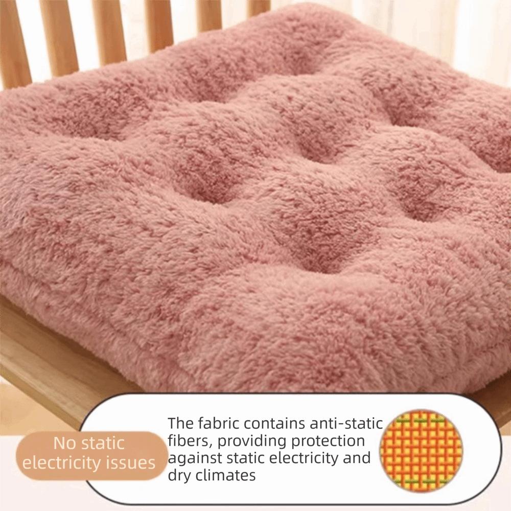 40×40cm Plush Seat Cushion Solid Color Dining Chair Cushion Cozy Office Chair Pad Home Office Use