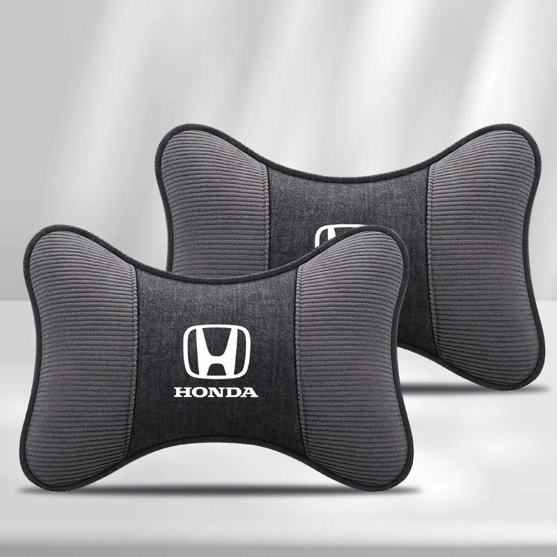 Car Seat Headrest Auto Logo Neck Pillow For Honda Mugen Power Civic Accords CRV Hrv Jazz CBR VFR Fit Pilot Odyssey Passport HRV