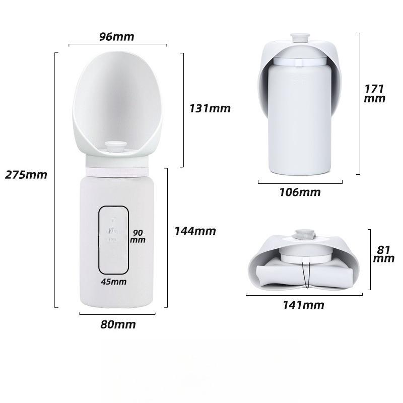 Foldable Dog Water Bottle Portable Travel Cup Leak Proof Silicone Pet Dispenser for Walking Hiking Camping Outdoor Use