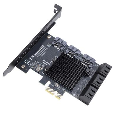Карта расширения PCIE 1X 9 портов Serial ATA3.0 SSD PCIE3.0 GEN3 6 Гбит/с Карта-адаптер Serial ATA3.0 11 2003