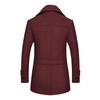 Autumn and Winter Woolen Coat Men's Slim Plus Size Thick Woolen Trench Jacket