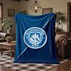 Manchester City Theme Fleece Blanket Cozy Soft Plush Blanket For Bedroom Couch Travel