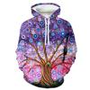 Spring Autumn Creative Psychedelic Tree Pattern Hoodies For 3D Printing Casual Pullovers Sweatshirt Streetwear Tops