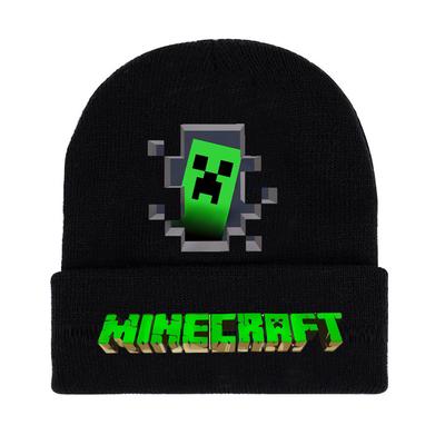 Зимняя вязаная шапка с принтом и подвернутыми краями, подходит как для мужчин, так и для женщин