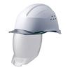 Каска Самурай 2 для ПК Вентилируемая Дождевая КП [Midori Anzen] Работа, Щиток, Защита, SC21PCLVS, RA3, В комплекте, Белый/Дымчатый