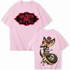 Футболка Hazbin Hotel Angel Dust Мужская Женская Харадзюку С коротким рукавом Круглый вырез Повседневная Уличная Одежда Дышащая Удобная Мягкая Рубашка Подарок