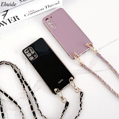 Чехол-ремешок для Xiaomi 17 Pro Max 15T 14T Redmi 15 15C Note 14 14S 14C 13 Металлическое покрытие ПУ-кожа Цепочка Crossbody Шнурок Чехол