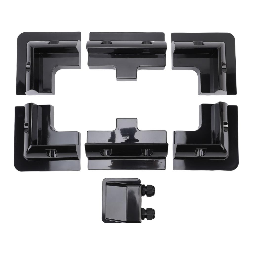 Solar Panel Mounting Brackets ABS Corner Bracket Kit with Junction Box Installation On RV Boats Camping Vehicle