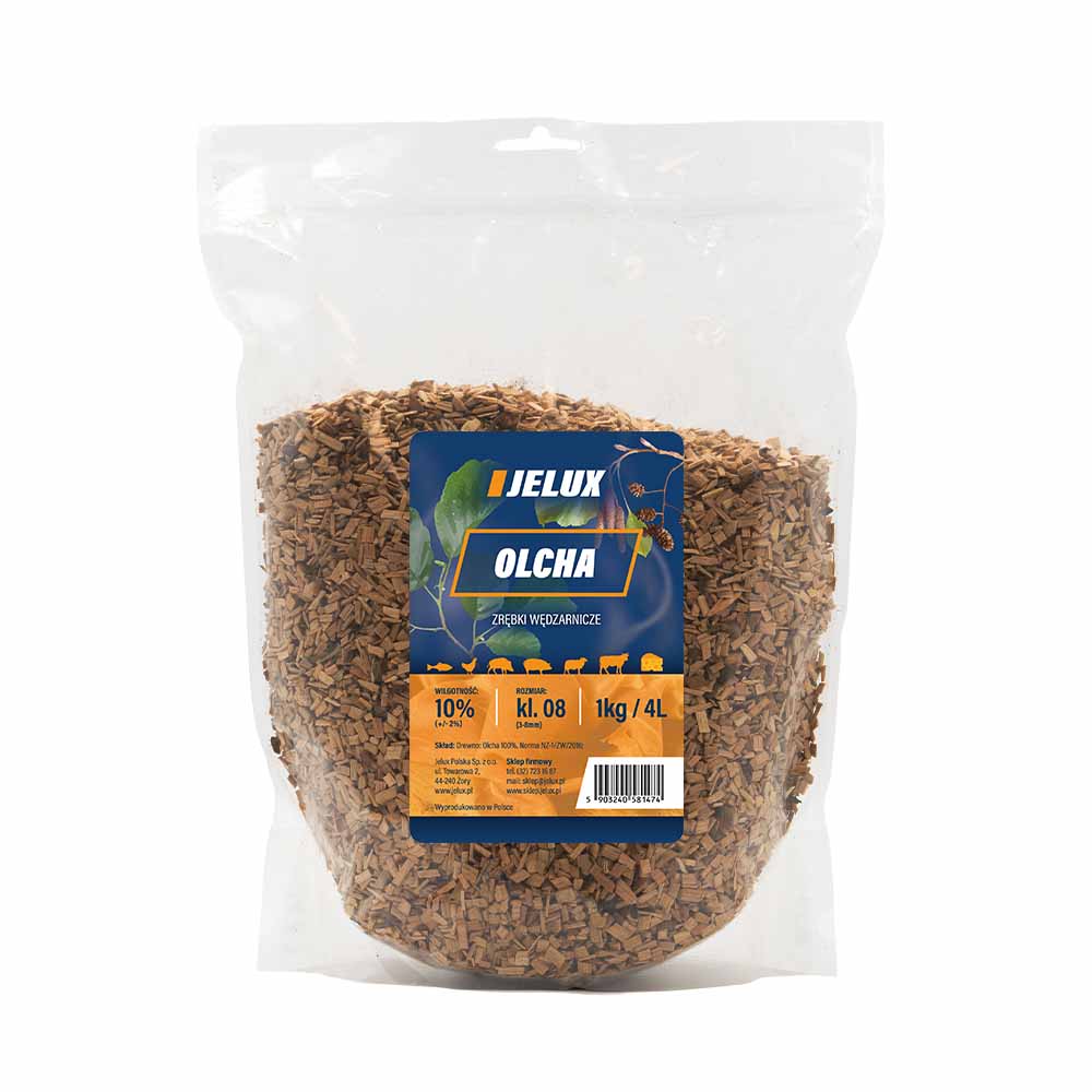 Zrębki Wędzarnicze Olcha Kl08 1Kg