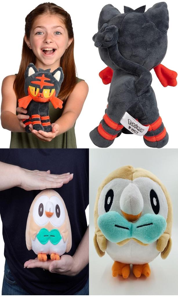 10" Плюшевая игрушка Kemon Legend Rowlet Litten Popplio, мягкая и обнимаемая кукла-животное