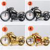 4Pcs/set Vintage Motorcycle Alarm Clock Student Table Clock Motorcycle Bedside Clock for Home Bedroom Office Table Decoration