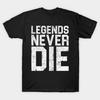 Мужская черная футболка с принтом Legends Never Die Печать на бумаге для трансферной печати без вырезания Хлопковая футболка