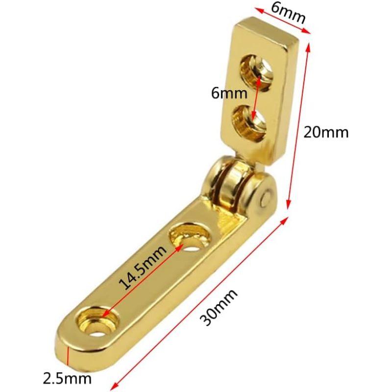 2 Pcs 90 Degree Hinges Wooden Box Gift Wine Jewellery Box Chest Case Hinge Cabinet Hardware with Screws