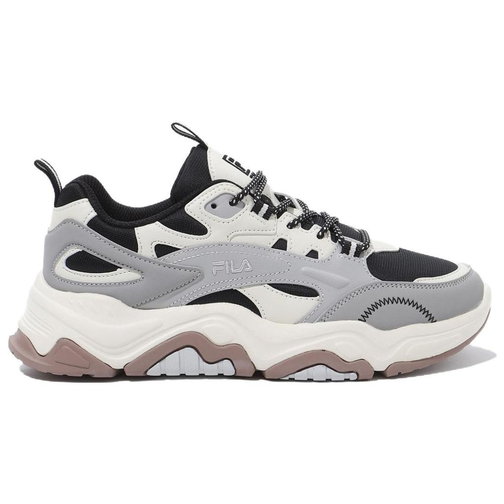 Fila Крошечные Rumble V2 Удобные повседневные амортизирующие износостойкие низкие кеды Унисекс кроссовки Черный Белый Серый 1JM02757F_021