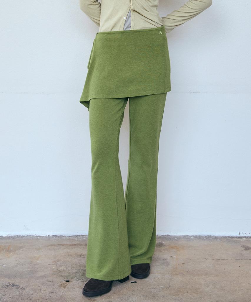 PISCESS [Set] Button Layered Skirt Pants_4 Colors