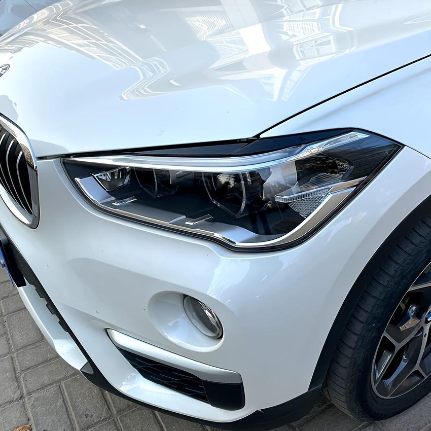 Headlight Evil Eyebrows for X1 F48 18i, 18d, 20i, 20d, 25i, 25d, 125e (2016-2020) - Car Headlamp Eyelid Sticker Trim Cover