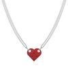 17KM Punk 2Pcs Heart Brick Couples Love Necklace For Lovers Women Men Elements Friendship Necklaces Valentines Gift Jewelry