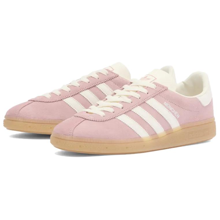 adidas Женские кроссовки Munchen Wonder Mauve Off White Silver Metallic Розовые JS3992