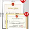 Transparent Magnetic Display Sticker - Punch-Free A3/A4 Sign & License Holder