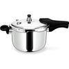 Stainless Steel Pressure Cooker Cookware Rice Cooker About 2-5 Person Use Explosion-proof Thickened Safety Home Use Durable (4.22 Quart)
