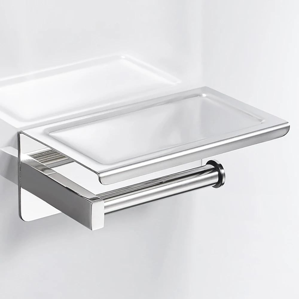 Держатель для туалетной бумаги из нержавеющей стали, держатель для туалетной бумаги, настенный держатель для туалетной бумаги, держатель для телефона, держатель для бумажных полотенец для дома