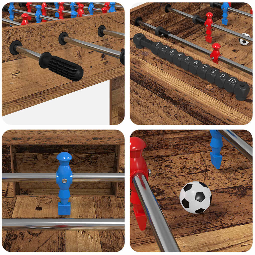 Retro Style Table Football Table 125 x 60.5 x 80 cm Engineered Wood