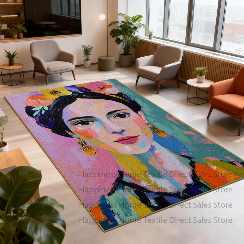 Modern Ins Abstract Cartoonstyle Living Room Carpet Washable Non-slip Decoration Home Rug Soft Fluffy Lounge Sofa Floor Mats
