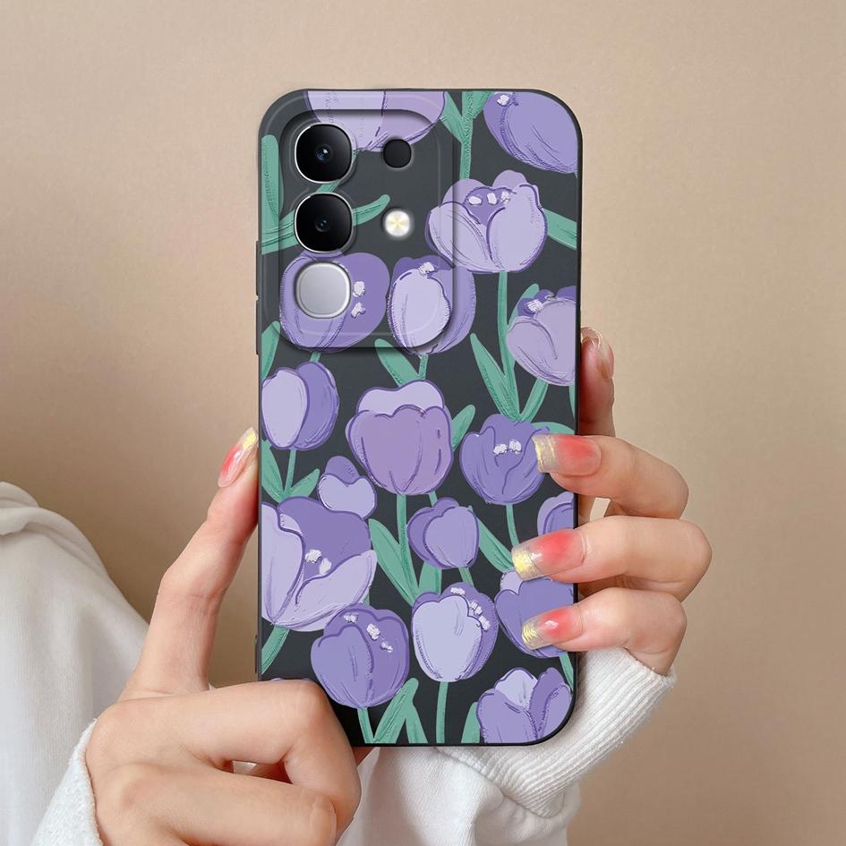 Для Vivo Y29 4G Новый чехол Милый кролик Звездные узоры Мягкий жидкий силикон Супер ударопрочные защитные чехлы Для корпуса Vivo Y 29