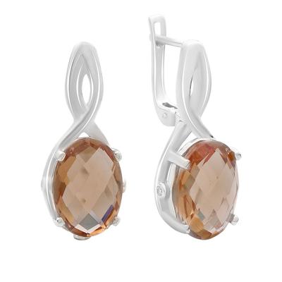Серебряные серьги с Султанит султанитом 3.838ct (2163930)