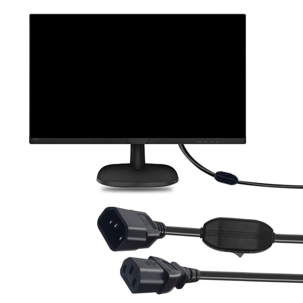 Сверхмощный удлинитель питания 10А IEC-320 C14 - C13 кабель с выключателем для настольного блока распределения питания