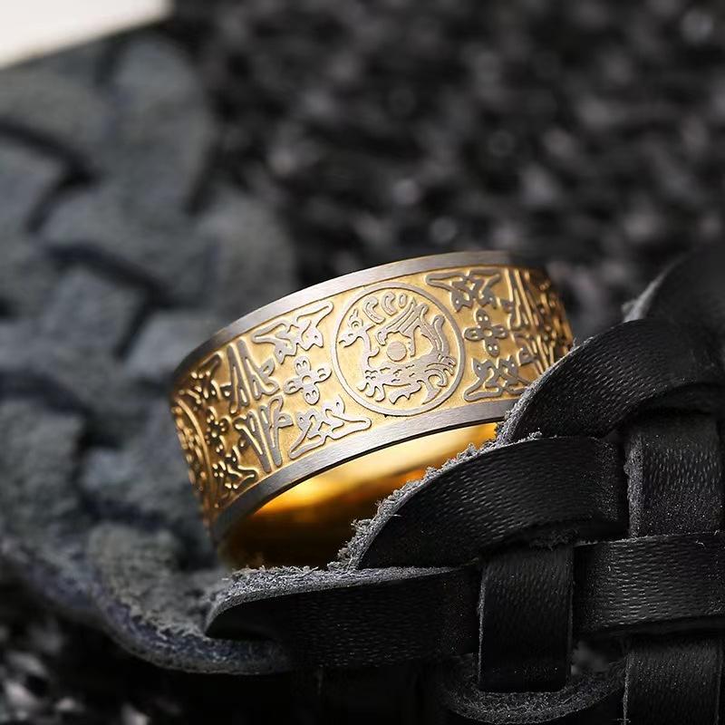 Hot Selling European and American Style Viking Retro Personalized Men's Ring Stainless Steel Ring