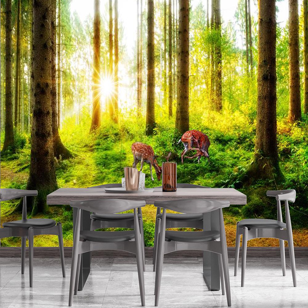 Природа пейзаж фреска лес 3d обои гостиная спальня домашний декор лес обои