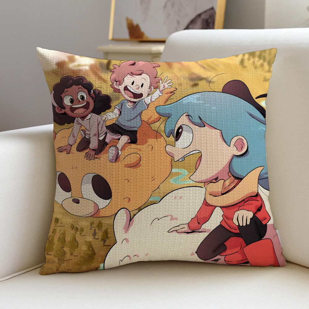 Whimsical HHildaS Cushion Cover Breathable and skinfriendly linen pillowcase square removable and washable cushion