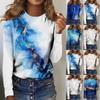 Women's Fashion Casual LongSleeve Print Round Neck Pullover Top Blouse T-Shirts Women’s